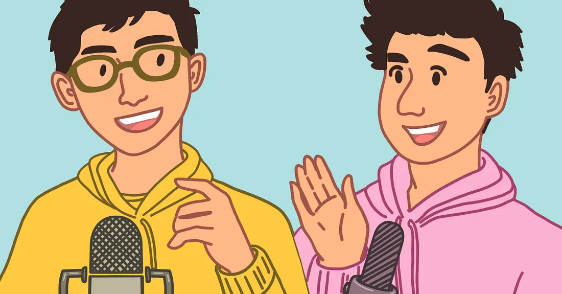 Illustration of Parth and Ratik, the hosts of Frndship Time