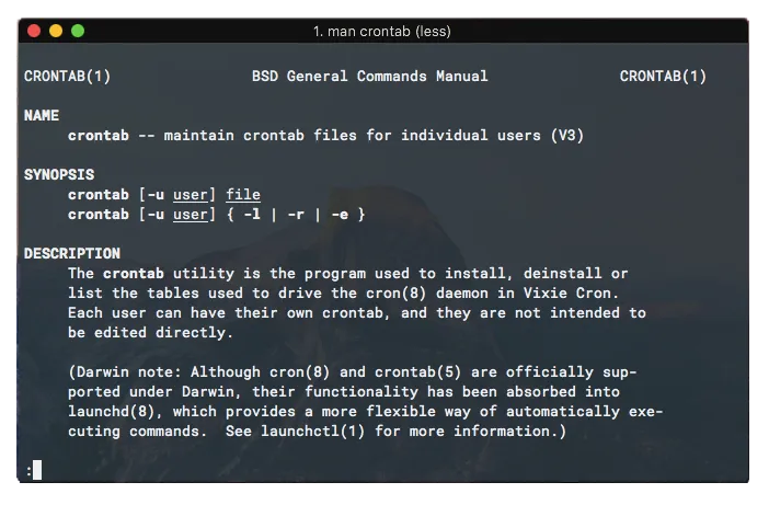 Scheduling Jobs With Crontab on macOS