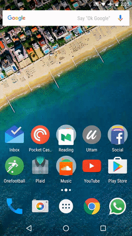 An animated GIF of Uttam functioning